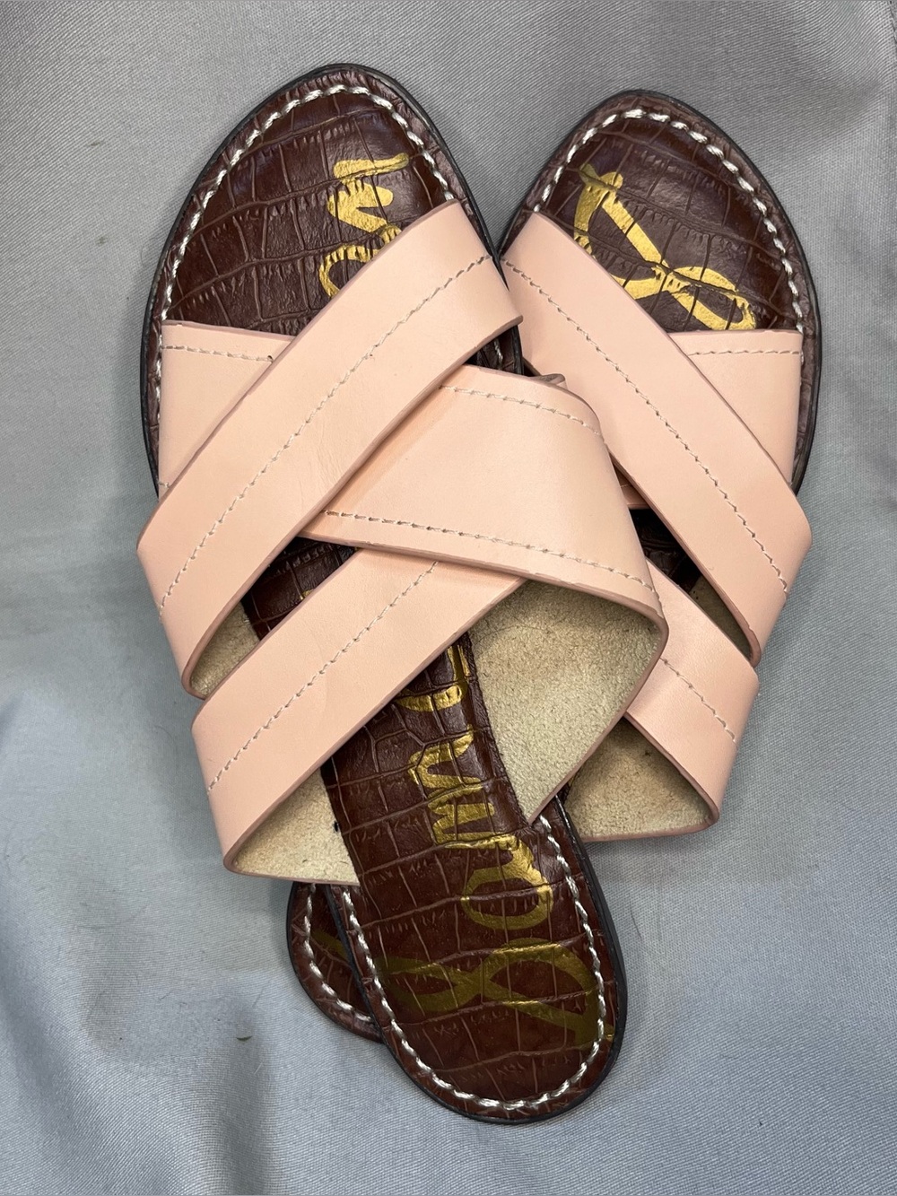 Sam Edelman Women Maxine sandals Nude/Pink Slide flat Size 6 NWOT